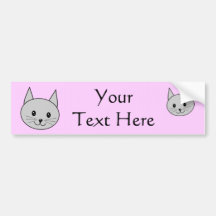 Graue Katzen-Karikatur Autosticker