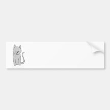 Graue Katzen-Karikatur Autosticker