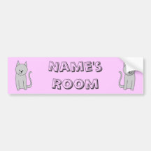 Graue Katzen-Karikatur Autosticker
