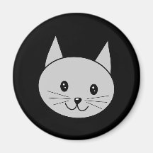 Graue Katzen-Karikatur Magnete
