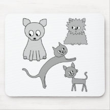 Graue Katzen Mousepad