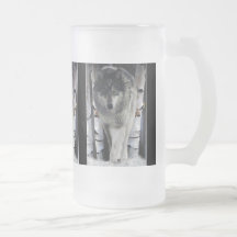 GRAUE TIMBERWOLF Geschenk-Becher Kaffeehaferl
