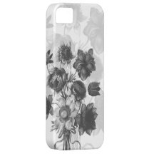 Grauer Blumen-Blumenstrauß kundenspezifischer ipho iPhone 5 Hüllen