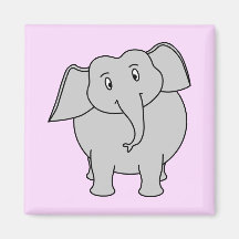 Grauer Elefant Magnete