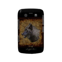Grauer Wolf-Kopf-Wolf-Anhänger-Kunst-BlackBerry-Ka Blackberry Hülle