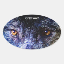 GRAUER WOLF MUSTERT Tier-Anhänger-Aufkleber