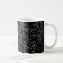 graues Damastmuster des Imitatspitzeschwarzen Tee Tasse