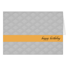 Graues Gitter mit orange Band-alles Gute zum Gebur