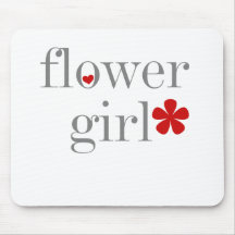 Graues Text-Blumen-Mädchen Mousepad