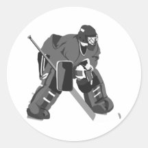 Graues Tormann-Hockey Aufkleber