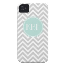 Graues u. tadelloses Zickzack kundenspezifisches M iPhone 4 Case-Mate Hülle