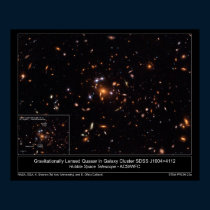 GravitationallyLensedQuasarInGalax poster