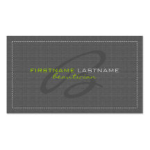 Gray Linen Burlap Texture Beautician Card Business Card Template
