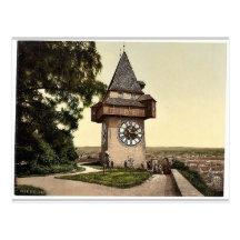 Graz, die Uhr, Steiermark, Austro-Ungarn klassisch Postkarte