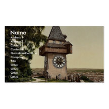 Graz, die Uhr, Steiermark, Austro-Ungarn klassisch Visitenkarten Vorlagen
