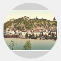 Graz, elektrischer Aufzug, Steiermark, Austro-Unga Runder Sticker