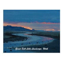 Great- Salt Lakelandschaft, Utah Postkarten