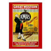 Great Western Bahnweihnachtsexkursionen Grußkarten