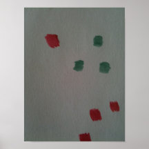 green and red unorganized plakat