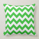 Green Bold Chevron Pillow