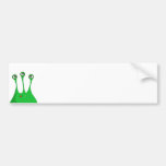 Green cartoon alien auto sticker