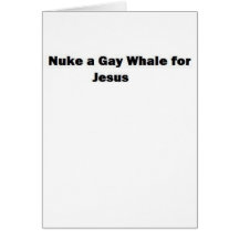 Greifen Sie einen homosexuellen Wal für Jesus mit  Grußkarten
