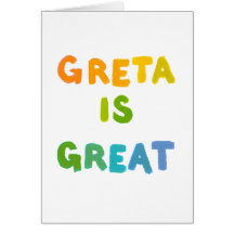 Greta ist glückliche Kunst der großen Spaßbunten N Karte