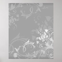 greyscale Wirbler moderner Blumenentwurf Plakat