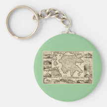 Griechenland 1688/griechische Peloponnesian Karte Schlüsselbänder