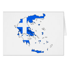 Griechenland-Flaggenkarte