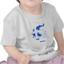 Griechenland-Flaggenkarte Tshirt