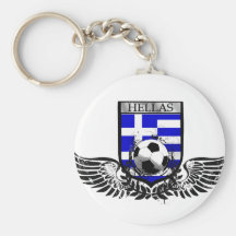 Griechenland-Fußball-Griechenlandgrunge-Emblem-Abz Schlüsselbänder