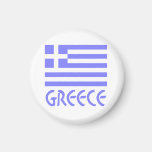 Griechische Flagge u. Wort Griechenland Magnete
