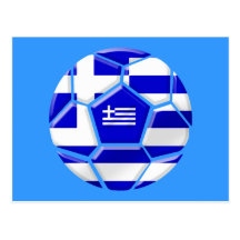 Griechische Flaggengeschenke der hellenischen Fußb Postkarte