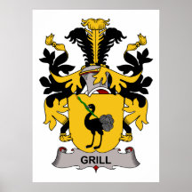 Grill-Familienwappen Plakatdruck