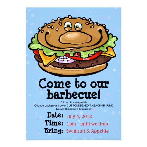 Grill-Grill-Burger-Sommer-Party invitation2 Ankündigung