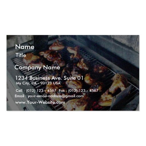 Grill-Huhn Visitenkarten