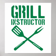 GRILLEN - Grill-Lehrer Plakatdrucke