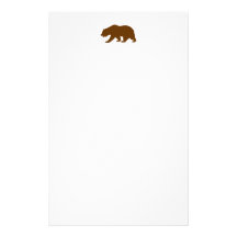 Grizzlybär in Brown Büropapier