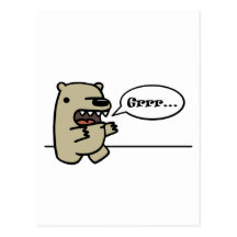 Grizzlybär Postkarte