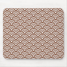 Grobes Muster Mousepad Browns Seigaiha