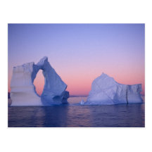 Grönland, Eisberg am Sonnenuntergang Postkarten