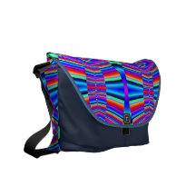Groovy buntes Muster abstrakt Kuriertasche