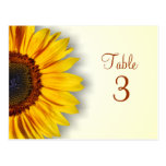 Großartige Sonnenblume-Tischnummer-Postkarte
