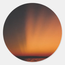 Großartiger Nordsee-Sonnenuntergang Runde Sticker