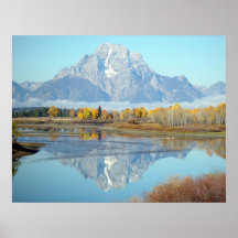 Großartiges Tetons im Herbst-Druck Poster