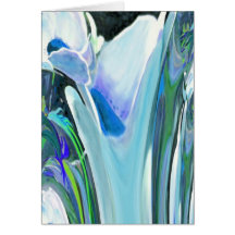 Große blaue Blume Karten