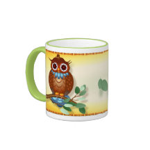 Große Brown-Eulen-Becher Tee Haferl