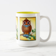 Große Brown-Eulen-Becher Tee Tassen