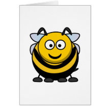 Große Cartoon-Hummel-Biene Grußkarten